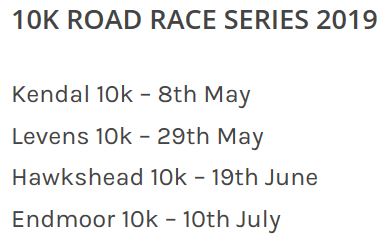 Kendal AAC Mid-week 10K series&nbsp;2019